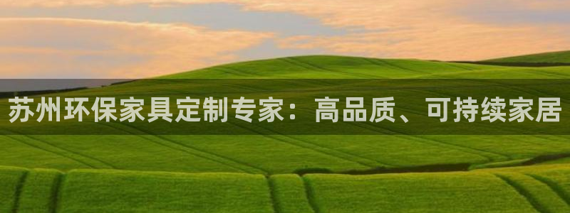 杏耀平台测速地址：苏州环保家具定制专家：高品质、可持续家居