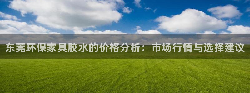 杏耀平台开户：东莞环保家具胶水的价格分析：市场行情与选择建议